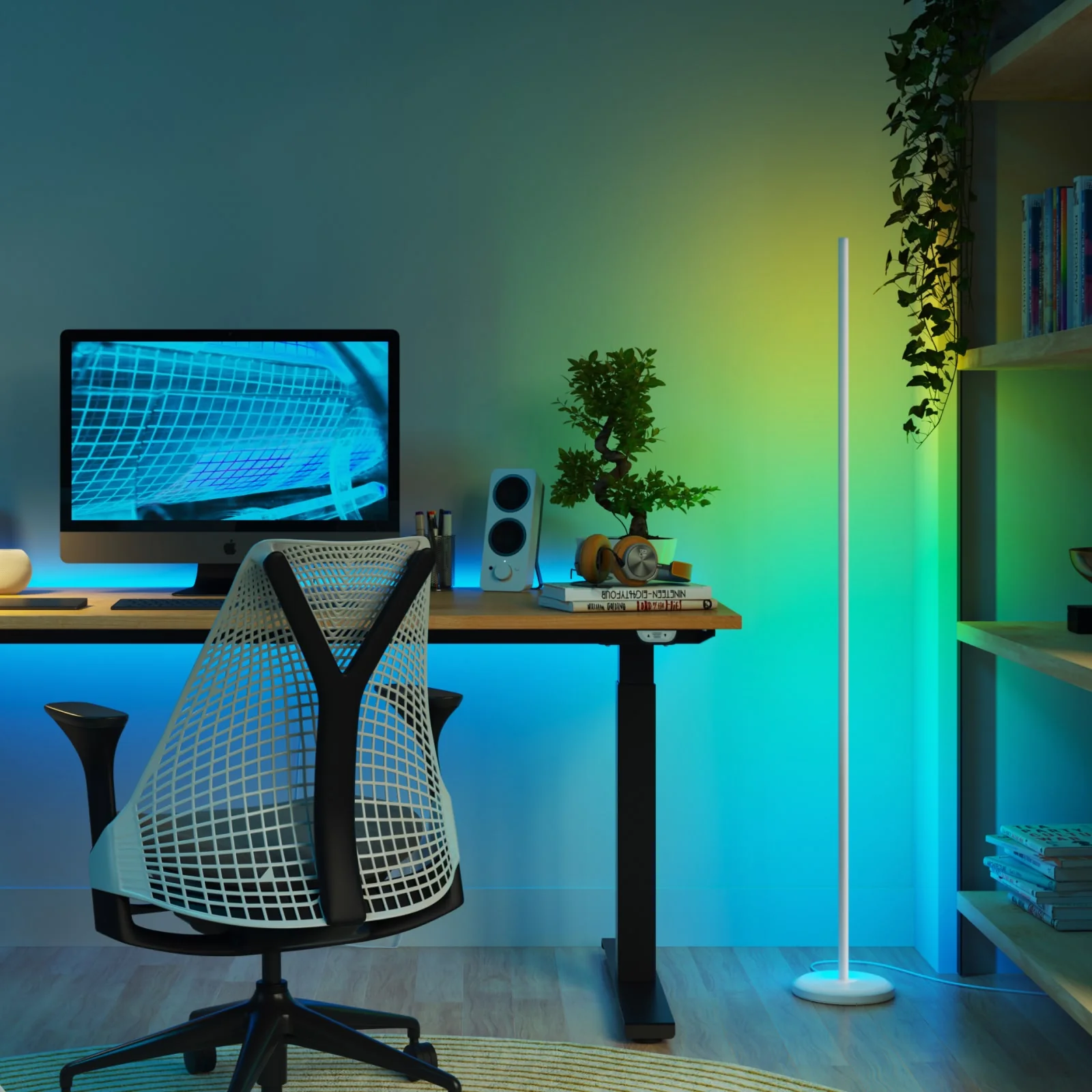 Smart Multicolor Floor Lamp (White) - Image 4